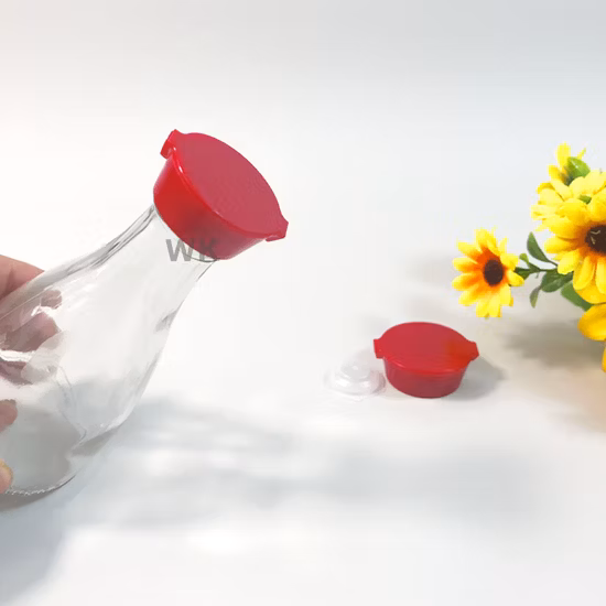 Clear Easy Pour Oil and Vinegar Glass Soy Sauce Bottles Sets Condiment Dispensers with Multi Function Uses Cruet
