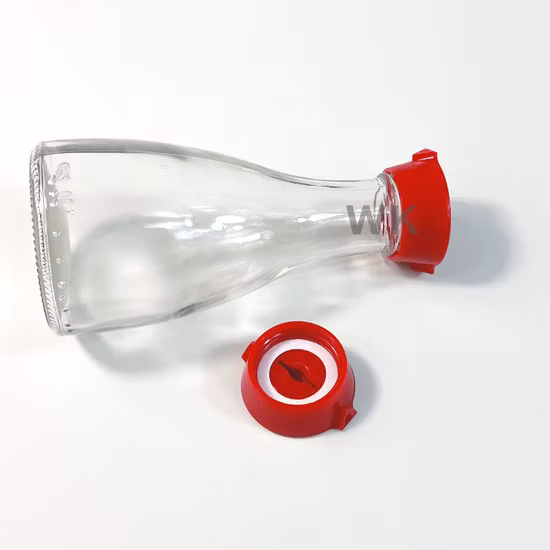 Set di bottiglie di salsa di soia in vetro trasparente per olio e aceto, dispenser per condimenti con usi multifunzionali